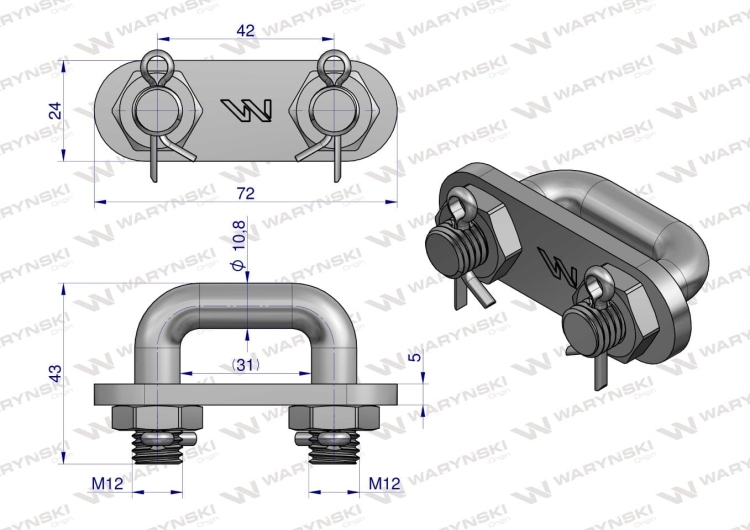 Ogniwo łańcucha podłogowego 11x31 kpl. utwardzone zastosowanie Rozrzutnik Waryński 2