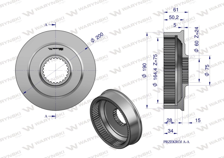Koło koronowe C-385 80126107 WARYŃSKI 2