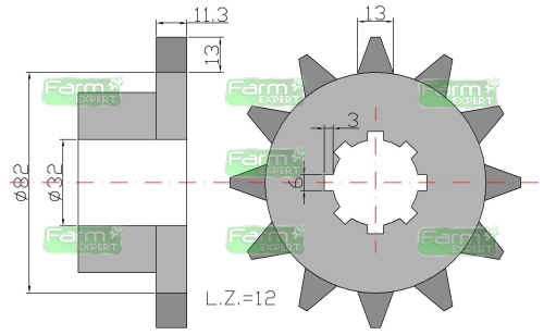 Koło Z-12 napędu głównego Prasa Zwijka zamiennik Sipma 2