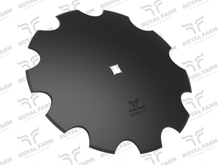 Talerz uzębiony Z-10 fi 560 otwór 30x30 stal borowa 1279601010 1202030130 Royal Farm 4