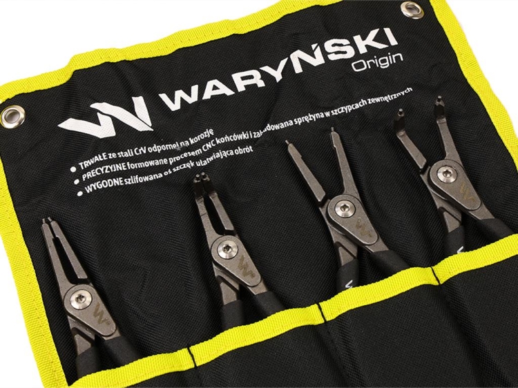 Szczypce segera do pierścieni osadczych zestaw 4 szt Waryński  2