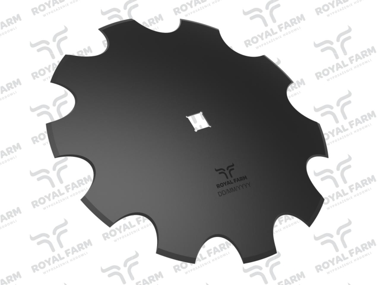 Talerz uzębiony Z-10 fi 510 otwór 30x30 stal borowa 1242050040 1279201020 Royal Farm 2