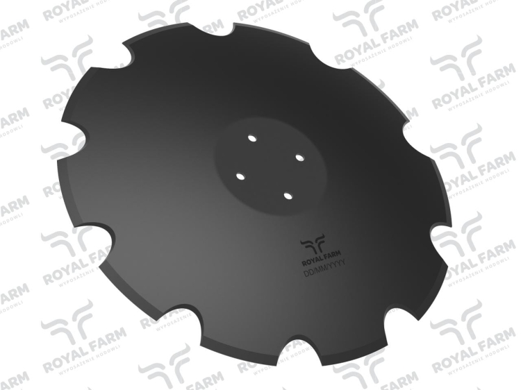 Talerz uzębiony Z-10 fi 560 mocowanie 4/98 grubość 4.5 stal borowa Royal Farm 4