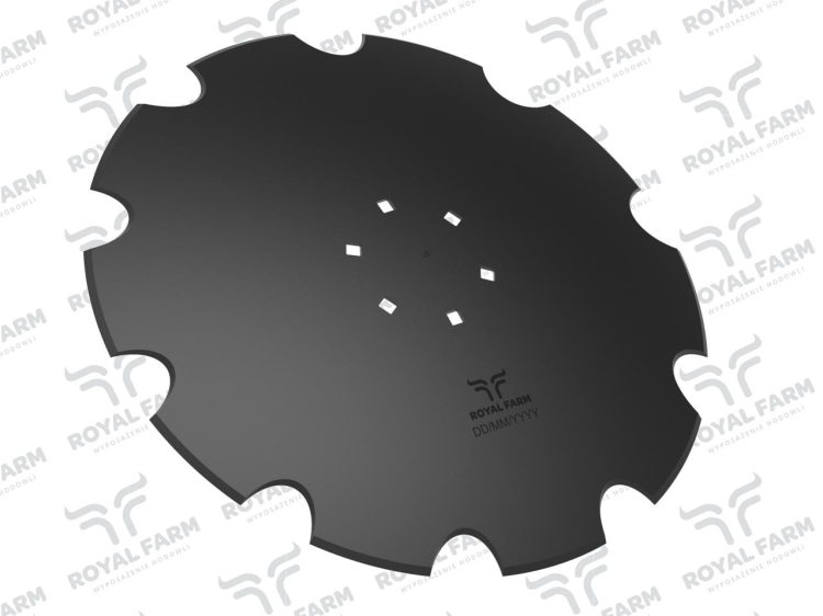 Talerz uzębiony Z-10 fi 560 mocowanie 6/120 grubość 4 mm stal borowa Royal Farm 3