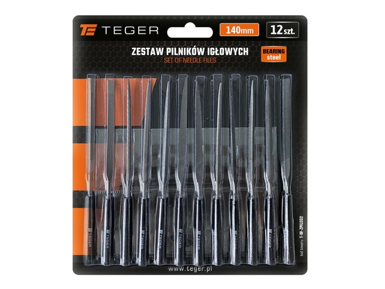 Zestaw pilników igłowych 140mm 12 szt Teger 3