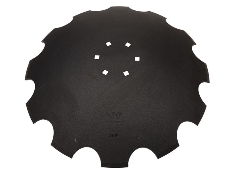 Talerz uzębiony Z-12 fi 610 mocowanie 6/120 grubość 6 mm stal borowa prosta piasta Tolmet Waryński
