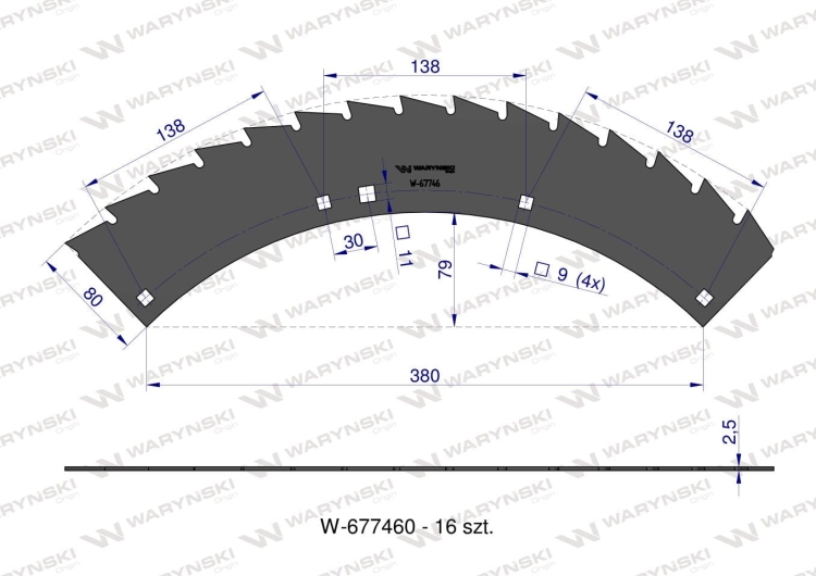 Zestaw noży pił KEMPER M6008 360 (plus) CA785534 Waryński 8