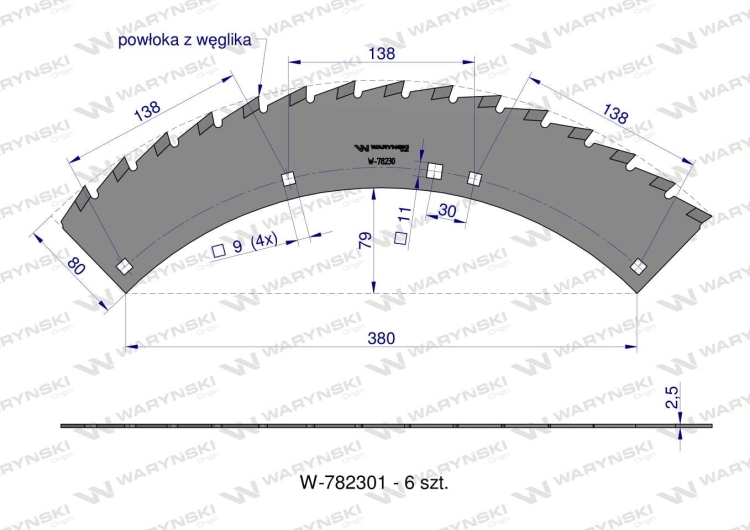 Zestaw noży PIŁ KEMPER 345 LCA790403 Waryński 13