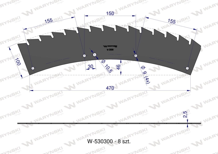 Zestaw noży pił KEMPER M3000 C300 LCA78864 Waryński 6
