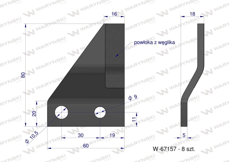 Zestaw noży PIŁ KEMPER 475 (plus) LCA475P Waryński 13