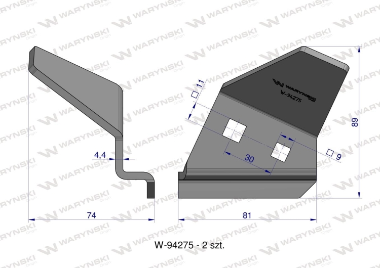 Zestaw noży PIŁ KEMPER 475 (plus) LCA475P Waryński 14