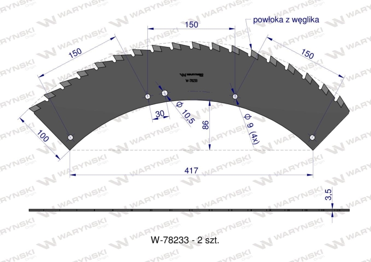 Zestaw noży PIŁ KEMPER 4500 445 LCA79039 Waryński 5