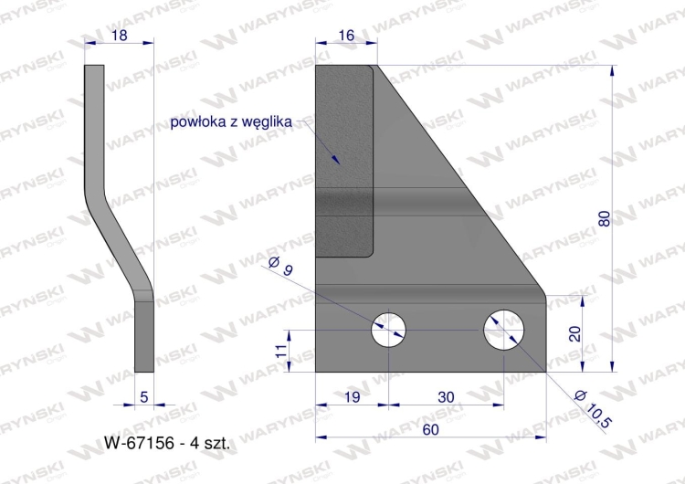 Zestaw noży PIŁ KEMPER 4500 445 LCA79039 Waryński 12