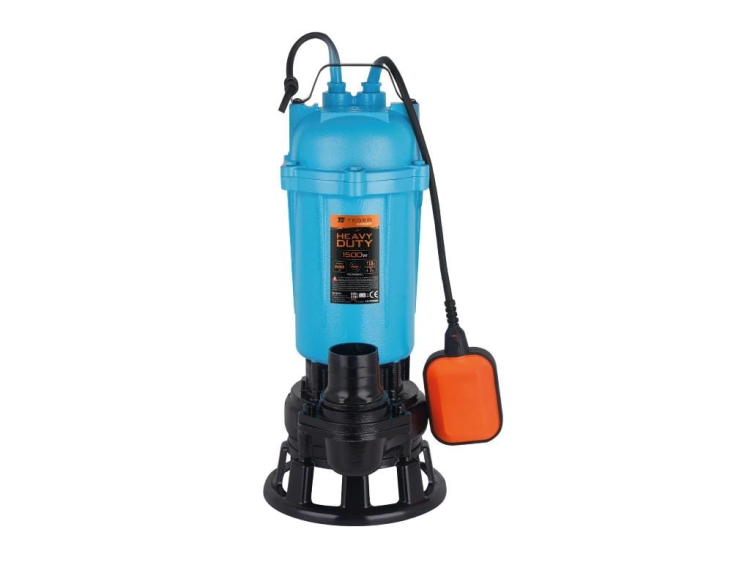 Pompa zanurzeniowa do wody brudnej i ścieków z rozdrabniaczem 1500W HEAVY DUTY (włącznik pływakowy) TEGER