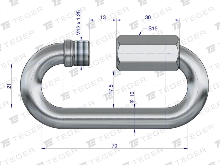 Ogniwo skręcane 10mm TEGER 2