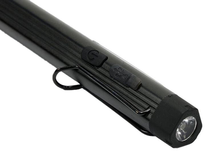 Latarka LED COB pen aluminiowa 400lm akumulator 750mAh ładowana USB Teger 3