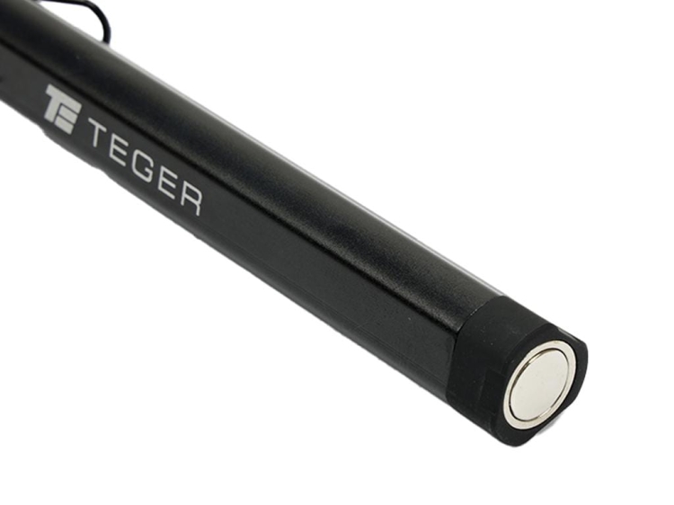 Latarka LED COB pen aluminiowa 400lm akumulator 750mAh ładowana USB Teger 5