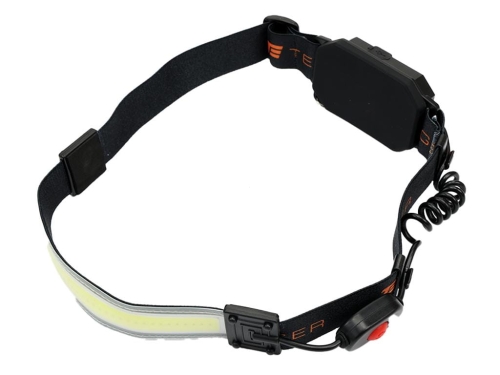 Latarka czołówka paskowa SOFT LED COB 450lm z funkcją RED z tyłu ładowana USB Teger 2