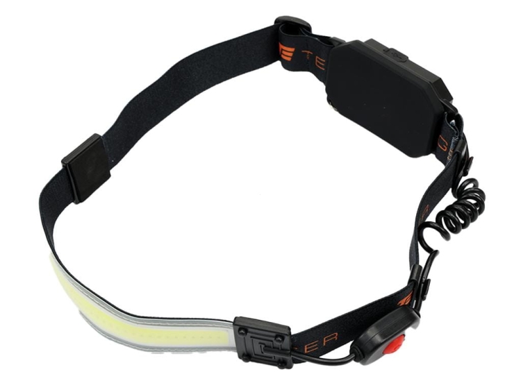 Latarka czołówka paskowa SOFT LED COB 450lm z funkcją RED z tyłu ładowana USB Teger 2