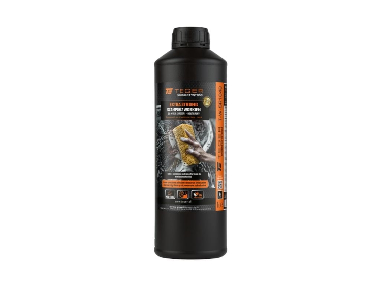 Szampon z woskiem do mycia karoserii - neutralny - EXTRA STRONG 1l - koncentrat TEGER