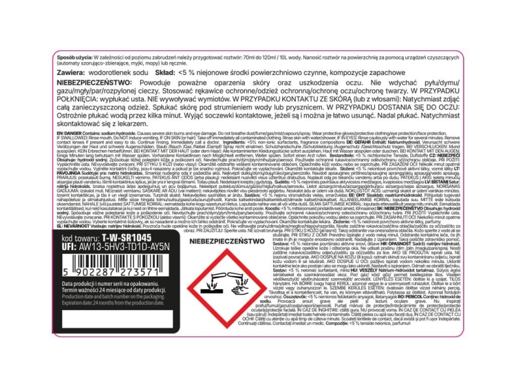 Płyn niskopienny do mycia powierzchni silnie zabrudzonych POWER CLEANING 2l Teger 3