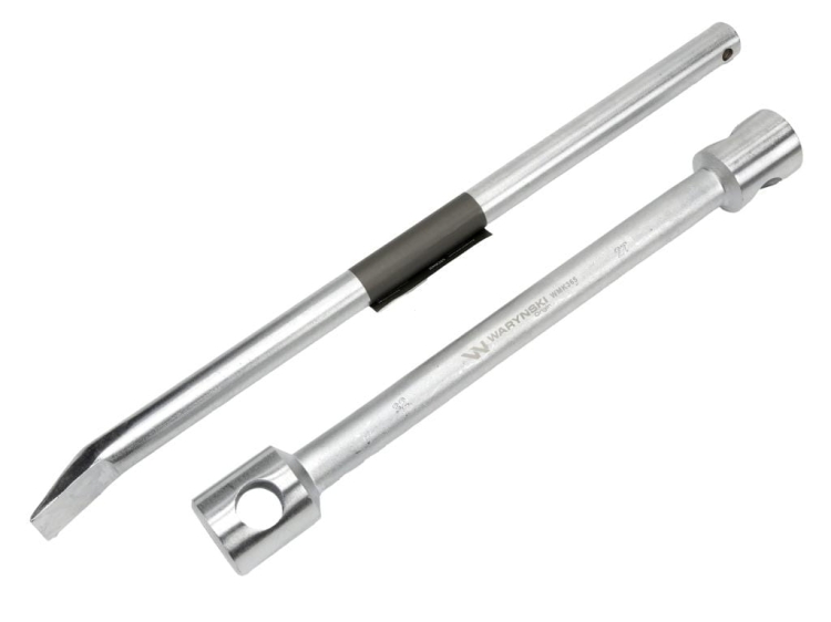 Klucz krzyżakowy do kół 27x32 długość 395mm z łyżką Waryński