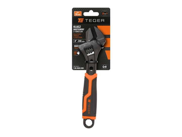 Klucz nastawny 2-funkcyjny 8" 200 mm Teger 3