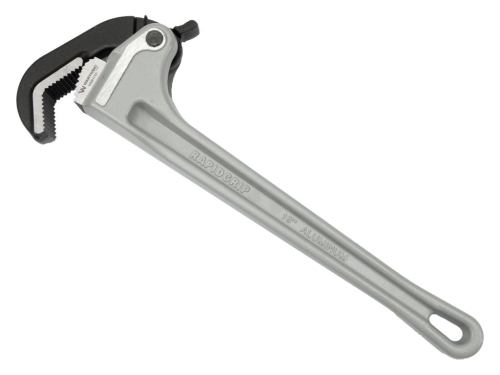 Klucz do rur samozaciskowy 18" uchwyt aluminium wzmocniony szczęki ze stali CrMnTi z dodatkiem Tytanu Waryński