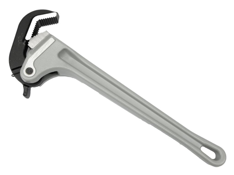 Klucz do rur samozaciskowy 18" uchwyt aluminium wzmocniony szczęki ze stali CrMnTi z dodatkiem Tytanu Waryński 2