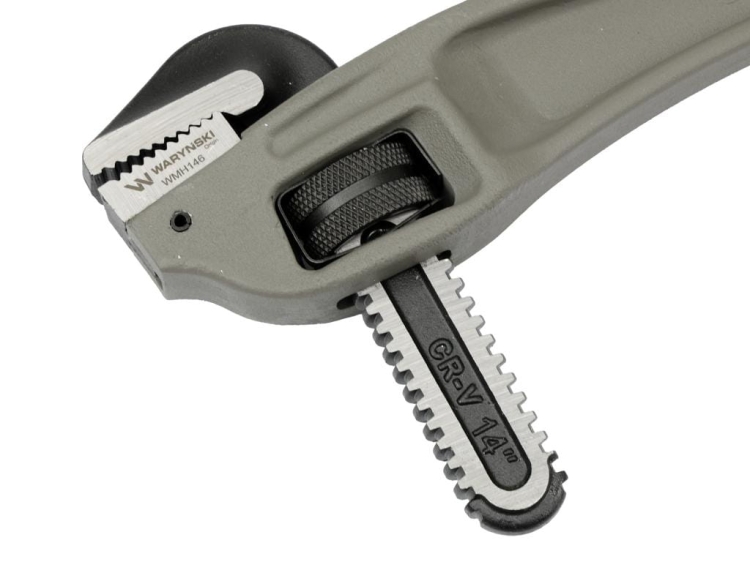 Klucz do rur typ amerykański 14" kątowy uchwyt aluminium wzmocniony Waryński 3