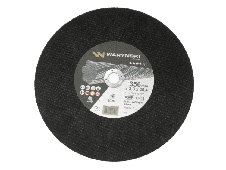 Tarcza do cięcia metalu 355 x 3 x 25,4 mm Waryński