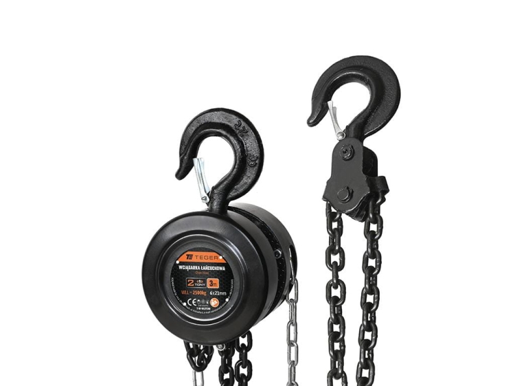 Wciągarka łańcuchowa 2T 3m cert. CE Teger