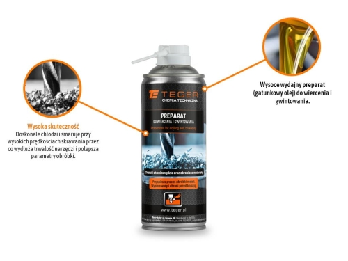 Preparat do wiercenia i gwintowania 400 ml TEGER 2