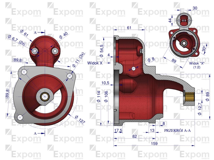 Głowica rozrusznika 863500 R-11G EXPOM KWIDZYN 3