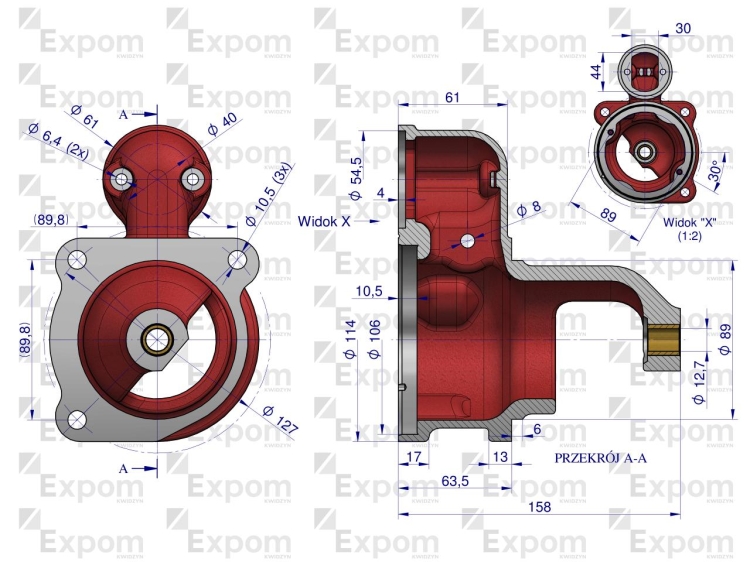 Głowica rozrusznika 80350913 R-11B EXPOM KWIDZYN 3