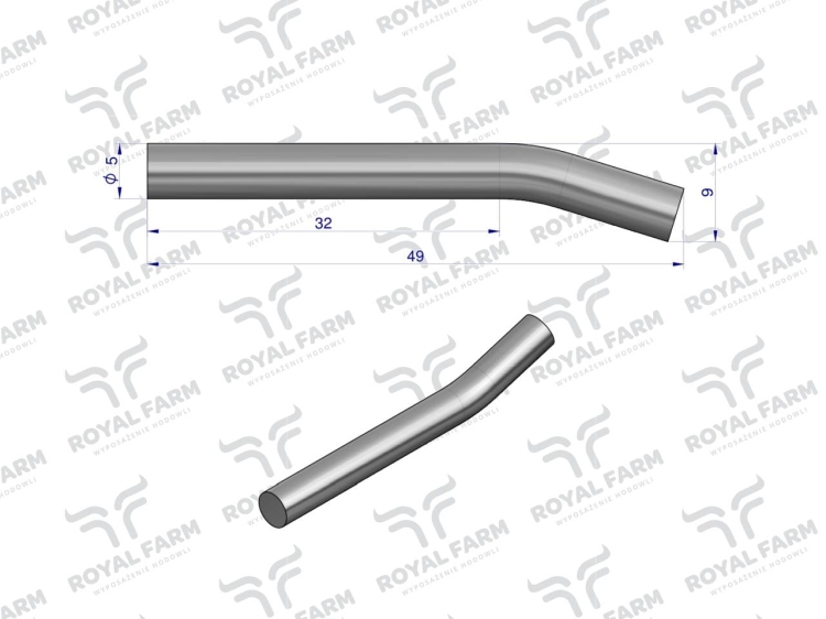 Oś języka poidła RF-20908101 RF-20908106 ROYAL FARM 2