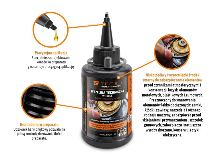 Wazelina techniczna w tubce 70 ml Teger 2
