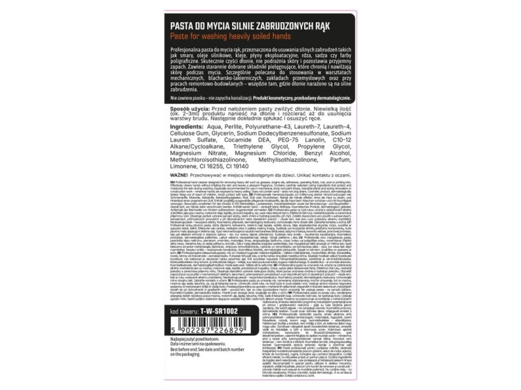 Pasta do mycia silnie zabrudzonych rąk 5l TEGER 3