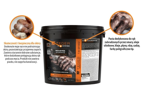 Pasta do mycia silnie zabrudzonych rąk 5l TEGER 2
