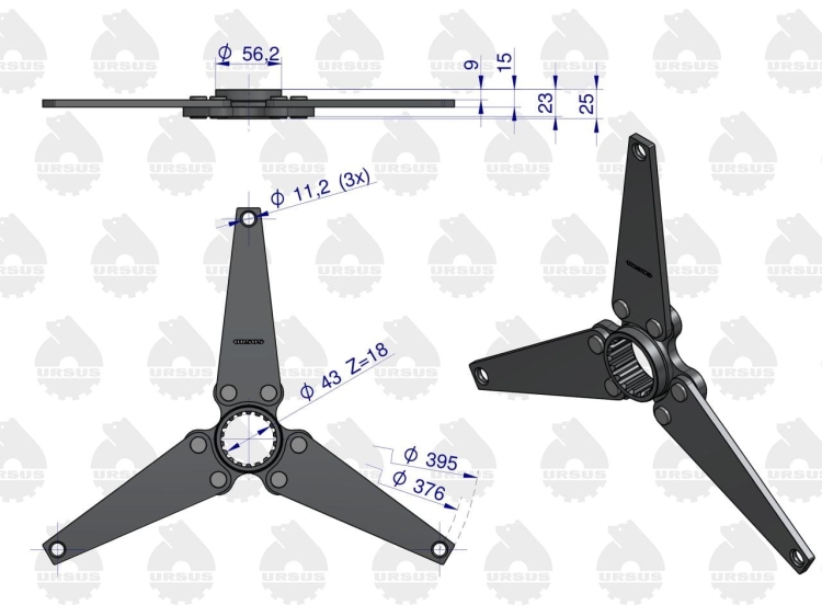 Piasta napędu wom sprzęgła 18 frezów C-385 ORYGINAŁ URSUS 3