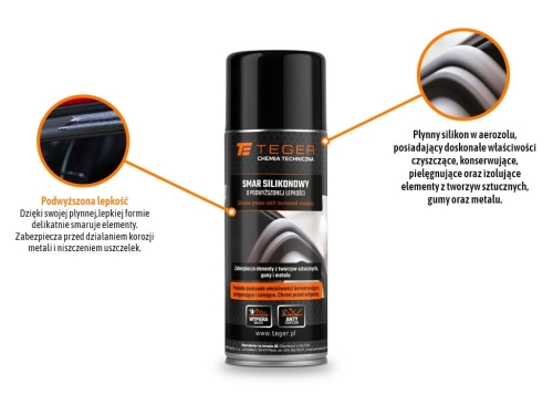 Smar silikonowy o podwyższonej lepkości 400 ml TEGER 2