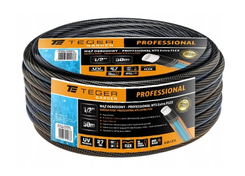 Wąż ogrodowy FI 1/2" 50m "PROFESSIONAL- NTS EXTRA FLEX" TEGER