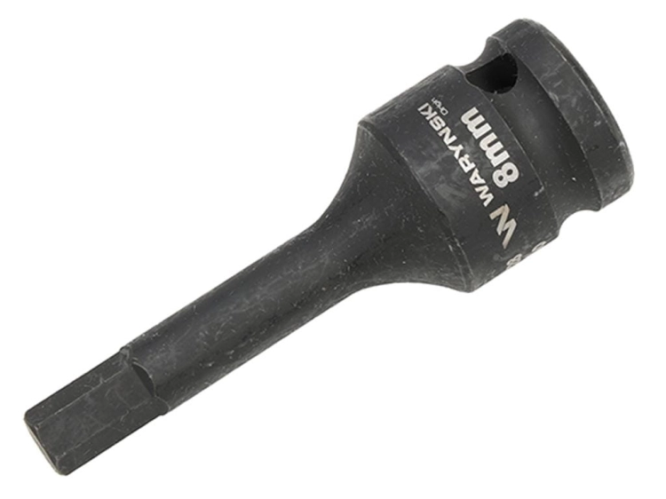 Nasadka udarowa 1/2" imbusowa 8mm hex H8 ze stali CrMo Waryński