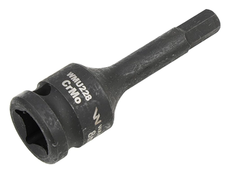 Nasadka udarowa 1/2" imbusowa 8mm hex H8 ze stali CrMo Waryński 2