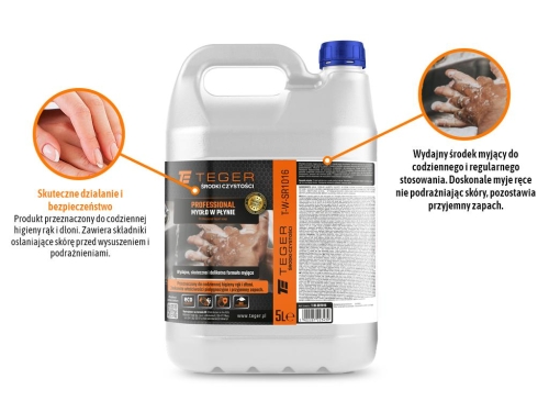 Mydło w płynie PROFESSIONAL 5l TEGER 2