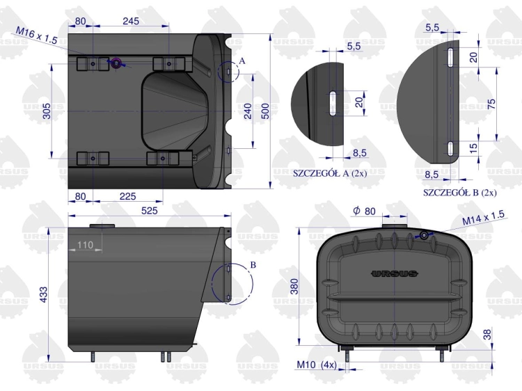 Zbiornik paliwa C-360 ORYGINAŁ URSUS 4