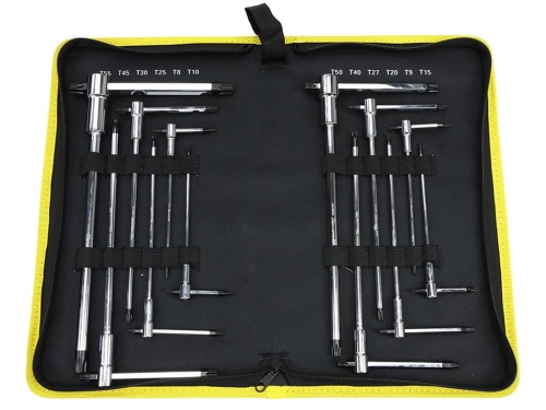Zestaw kluczy trzpieniowych gwiazdkowych TORX typu T w pokrowcu 12 el. Waryński 2