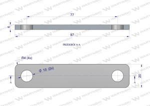 Płytka dwuotworowa Jarzma M8 66 Waryński 2