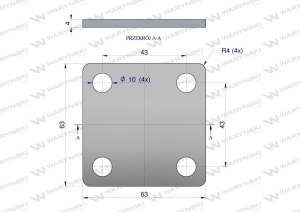 Płytka czterootworowa Jarzma M8 35 Waryński  2