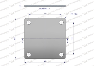 Płytka czterootworowa Jarzma M8 66 Waryński 2